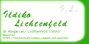 ildiko lichtenfeld business card